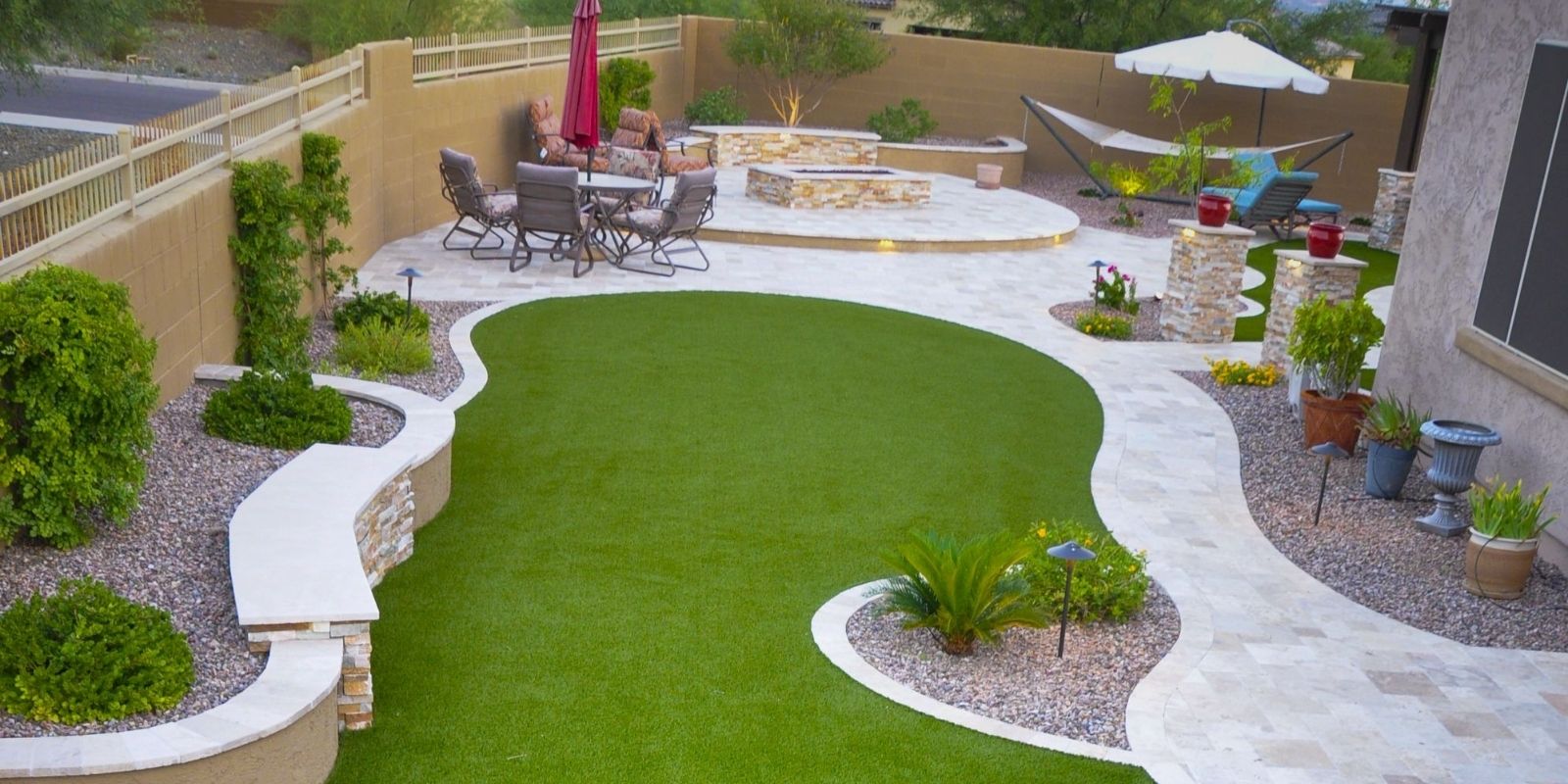 Residential artificial turf installation in Irving, TX